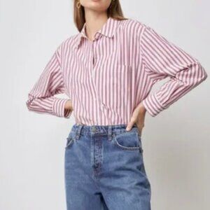 RAILS - Arlo Shirt Cali Stripe - Pink - Size Small